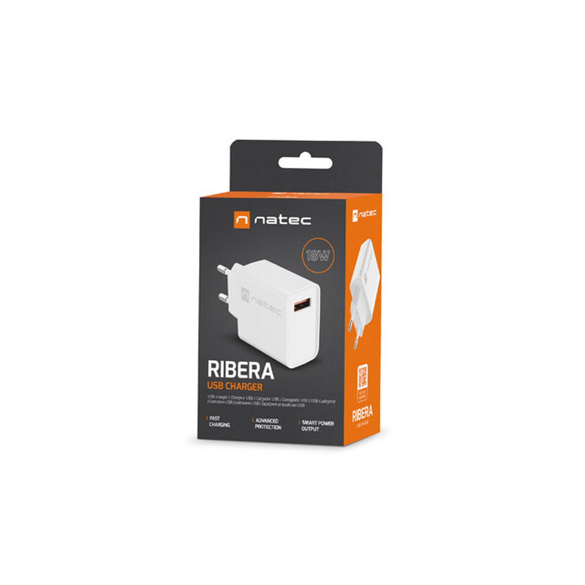 Wall Charger Natec NUC-2057 RIBERA White 18 W Wall Charger Natec NUC-2057 RIBERA White 18 W