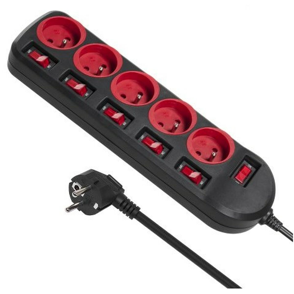 Power Socket – 5 sockets with Switch MacLean MCE204 (1,5 m)