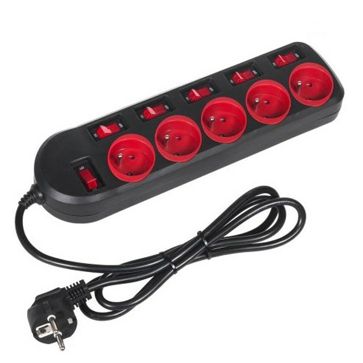 Power Socket – 5 sockets with Switch MacLean MCE204 (1,5 m)