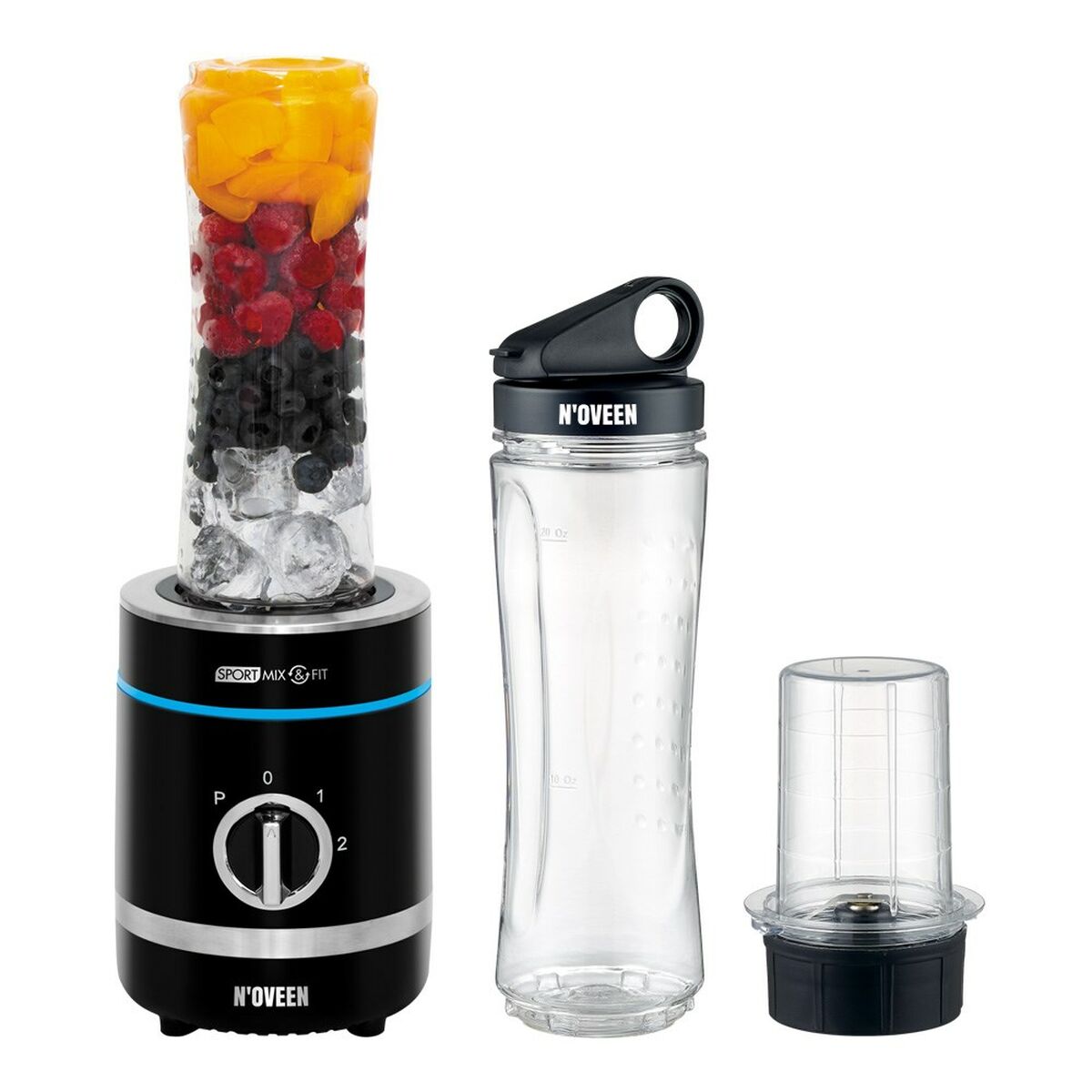 Cup Blender N’oveen SB1000 Black 300 W 600 ml