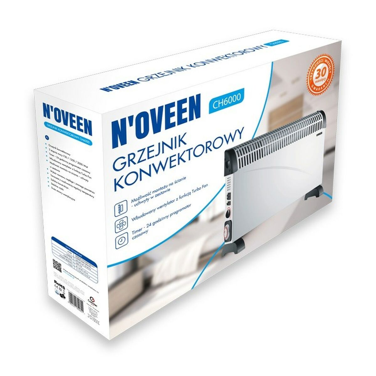 Heater N’oveen CH-6000 White 2000 W