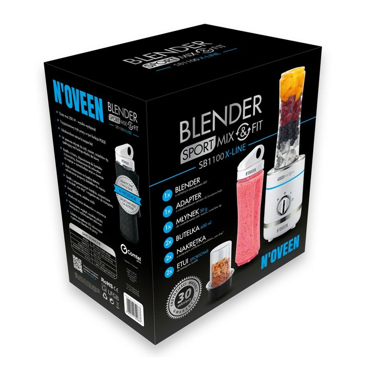Cup Blender N’oveen SB1100 White 300 W 600 ml
