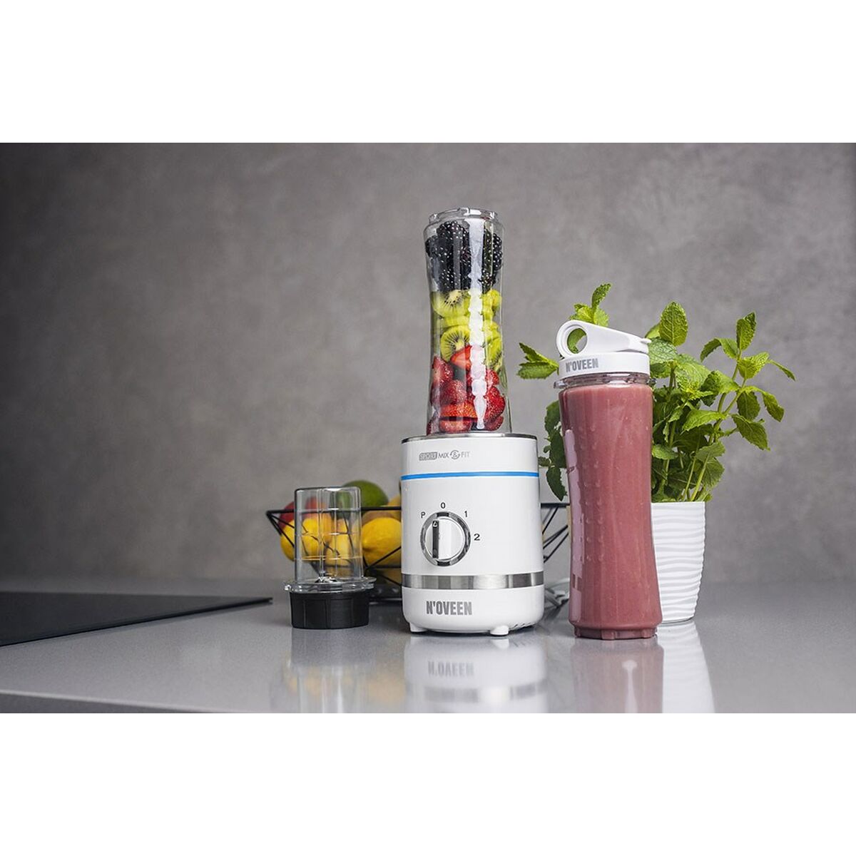 Cup Blender N’oveen SB1100 White 300 W 600 ml