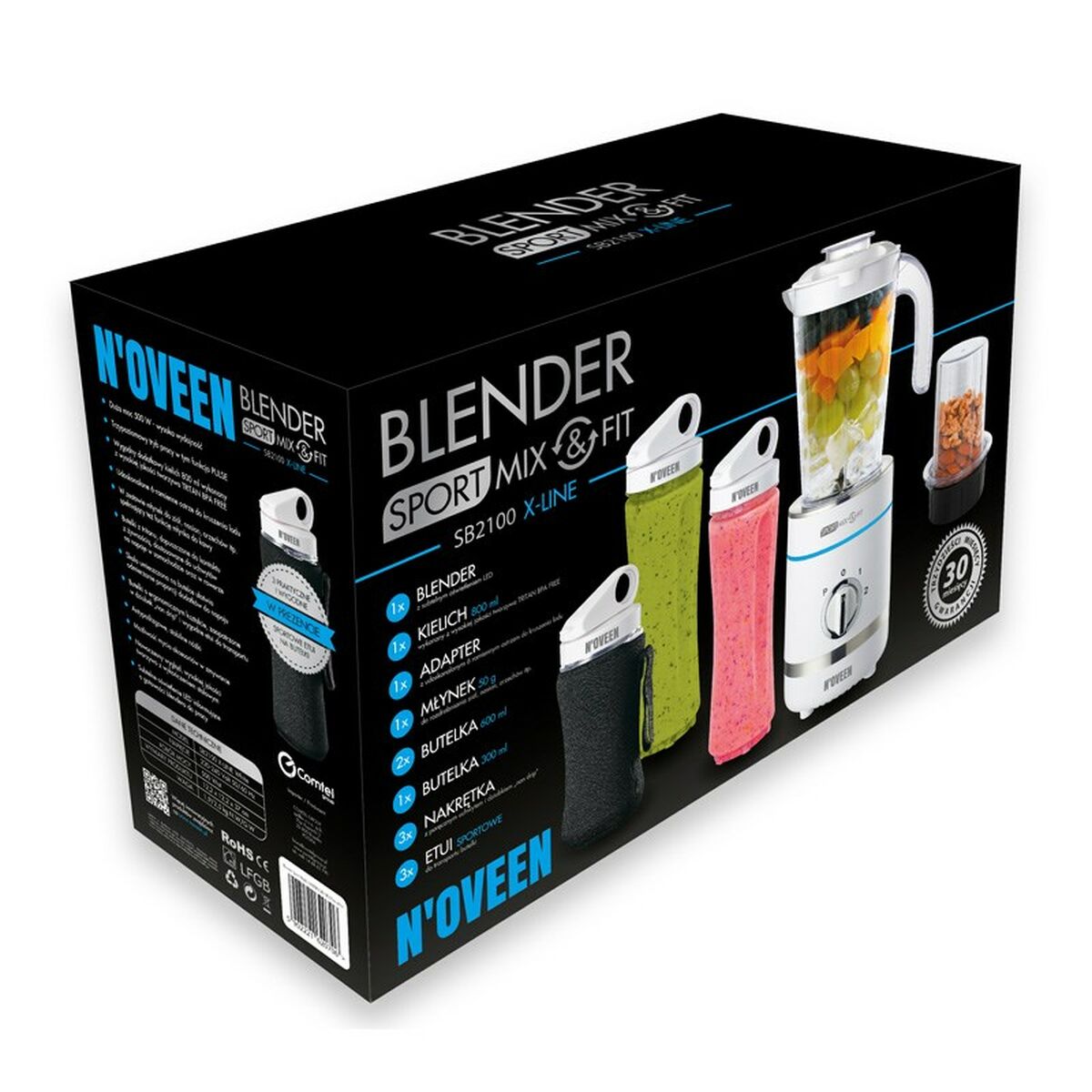 Cup Blender N’oveen SB2100 White 500 W 800 ml