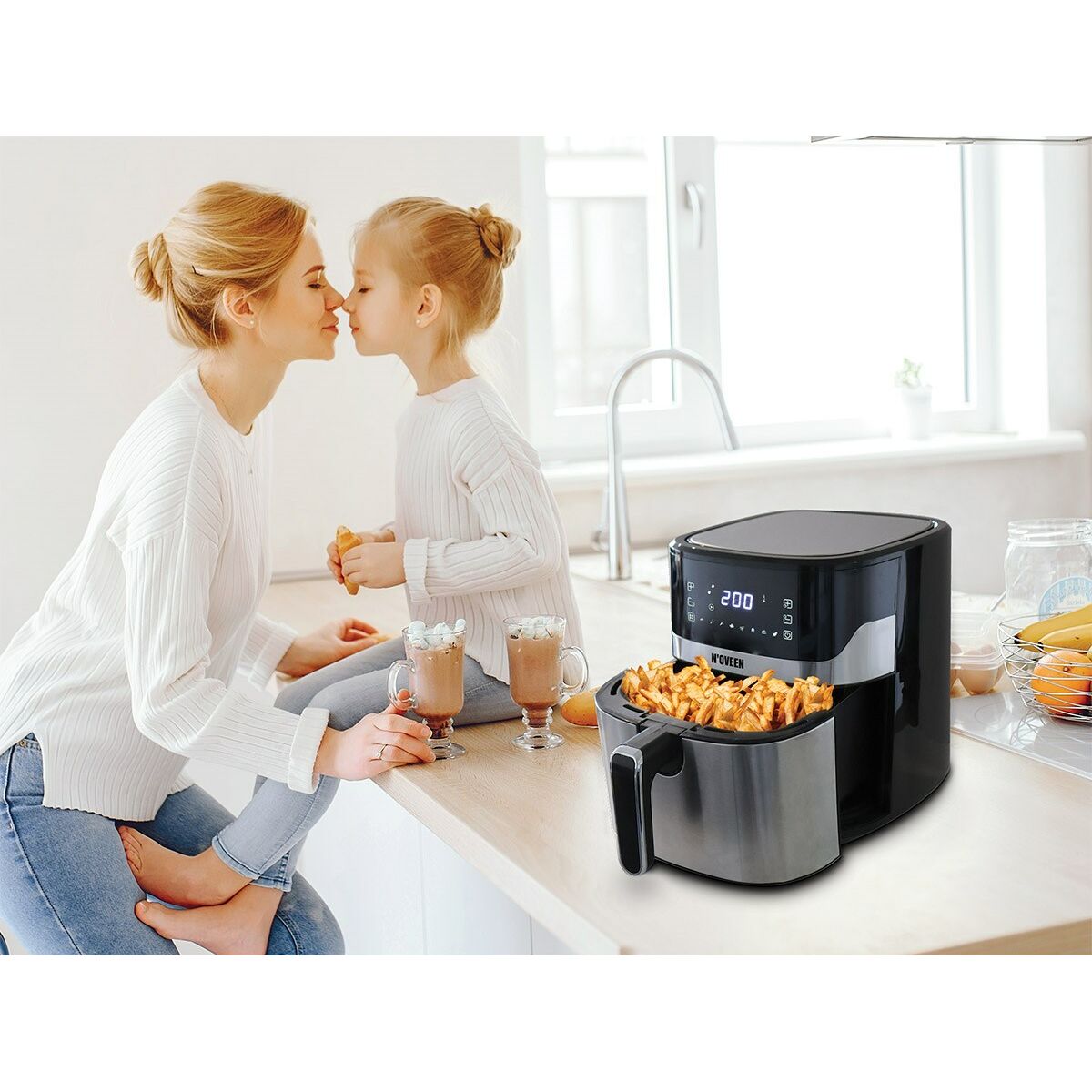 Air Fryer N’oveen AF550 Black 1600 W 6,5 L