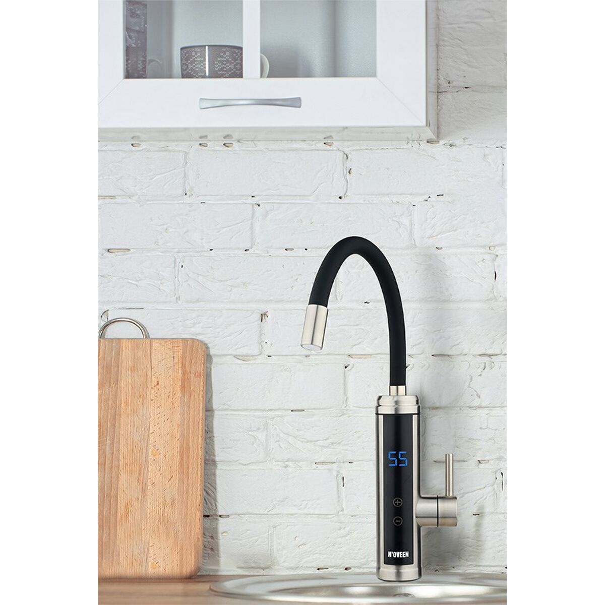Kettle N’oveen PODGRZEWACZ IWH955 Black Silver Stainless steel 3600 W 3000 W