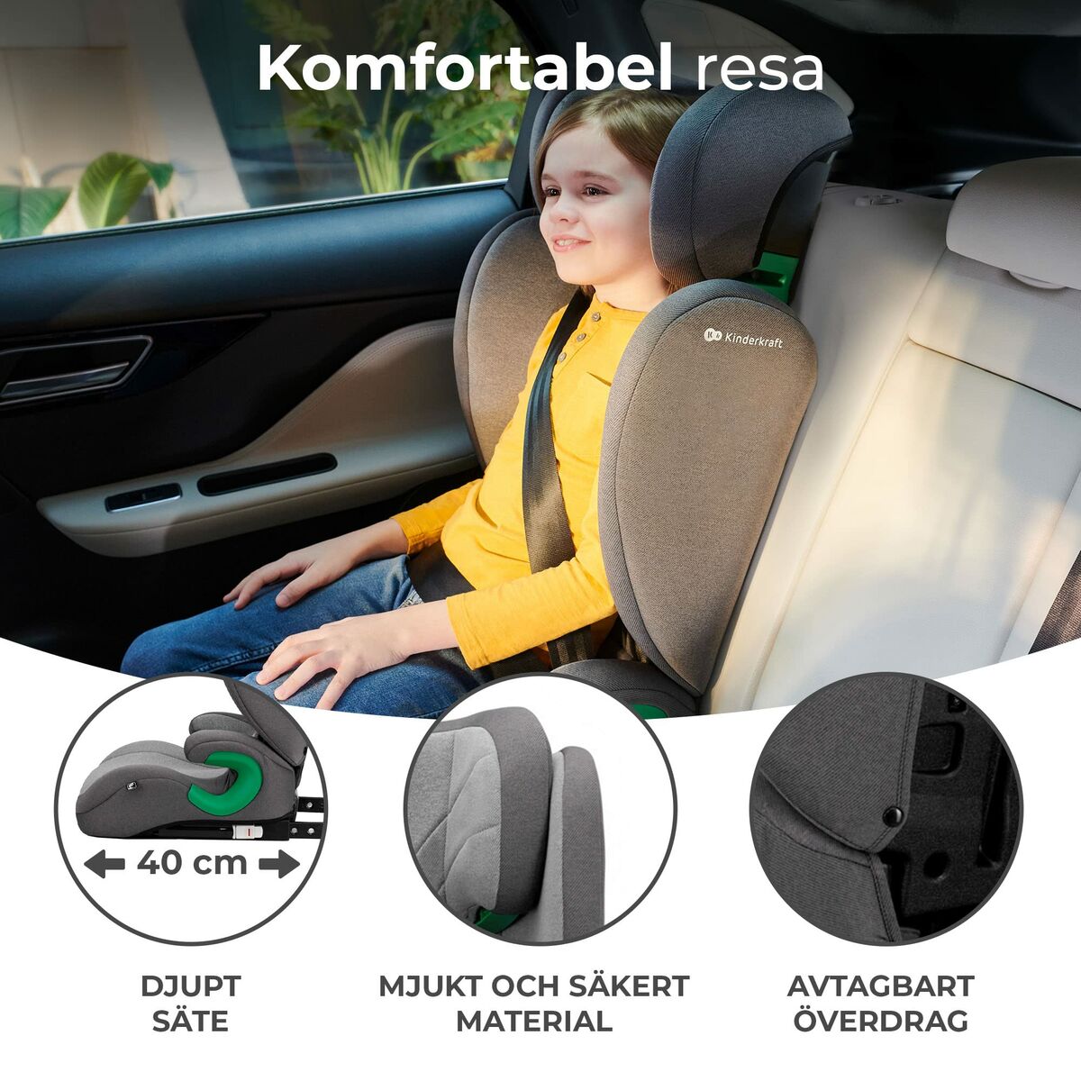 Car Chair Kinderkraft KCJUFI20GRY0000 Grey