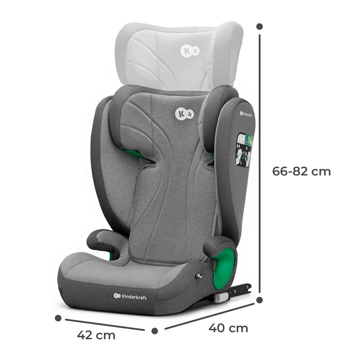 Car Chair Kinderkraft KCJUFI20GRY0000 Grey