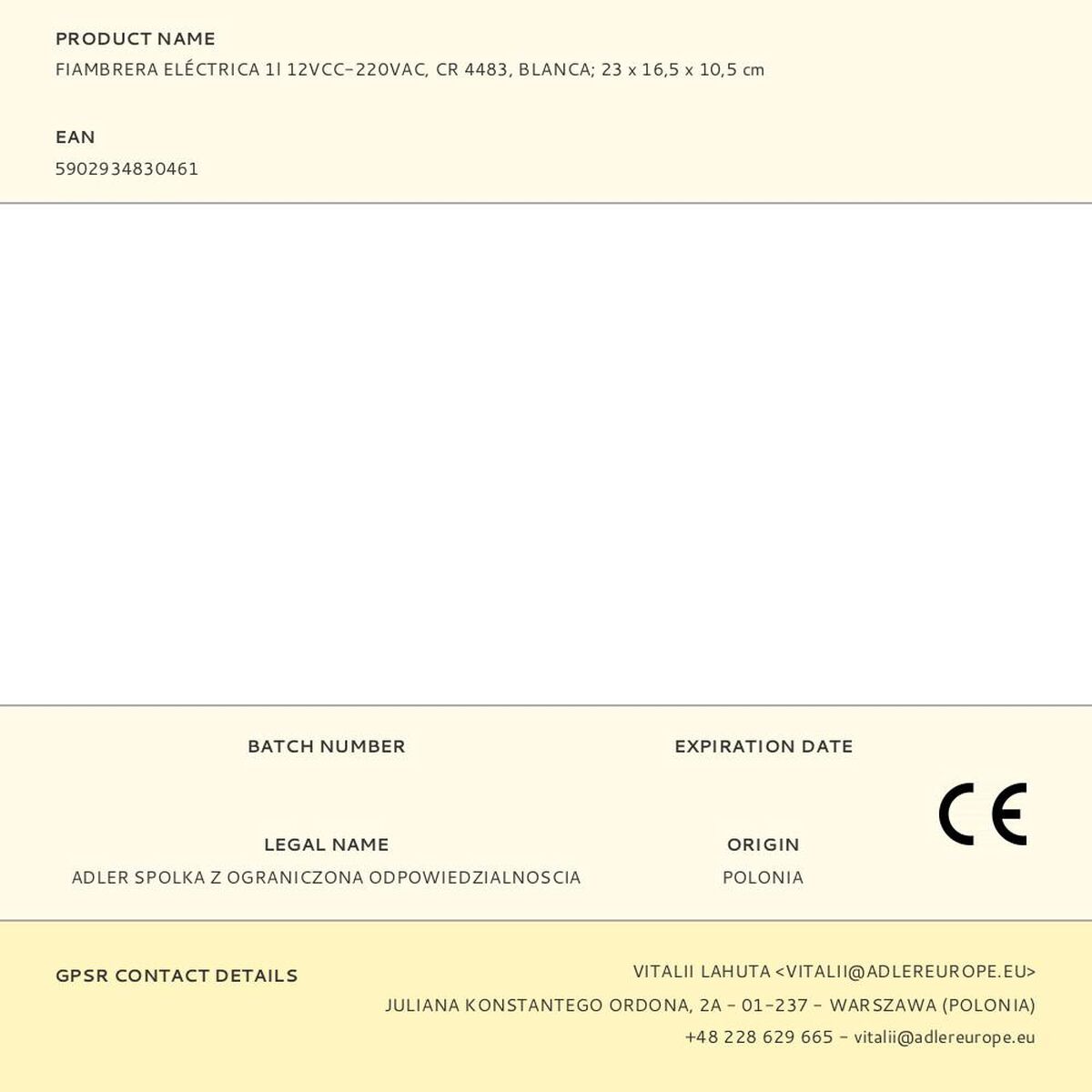 Vacuum-sealed packaging Camry CR 4483 Green Grey Plastic Rectangular 1 L