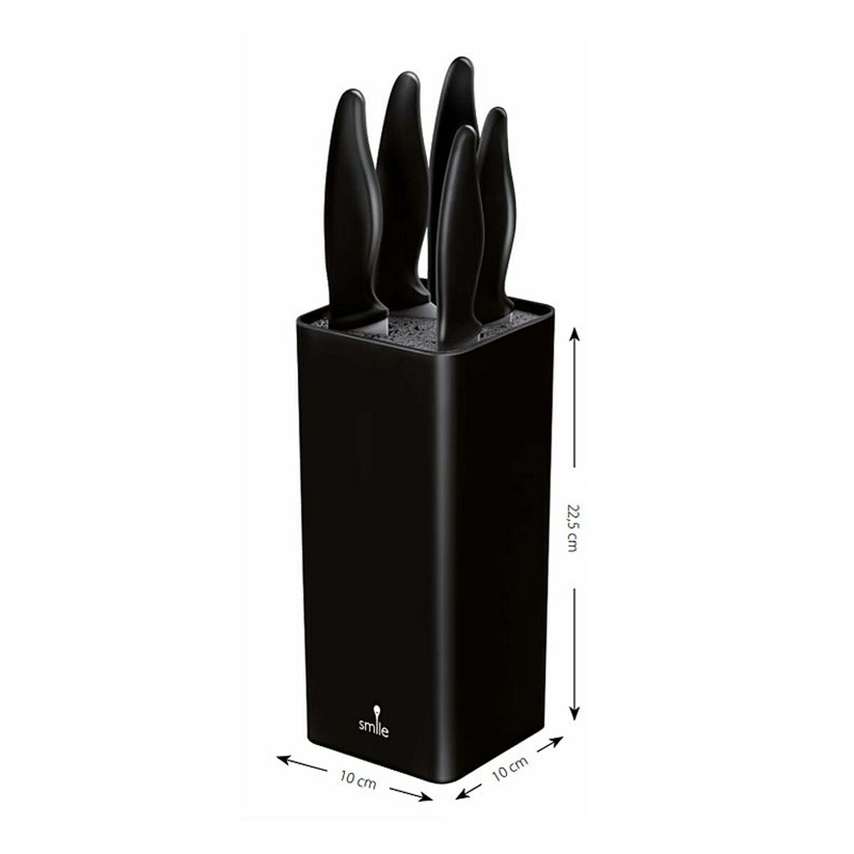 Set of Kitchen Knives and Stand Smile