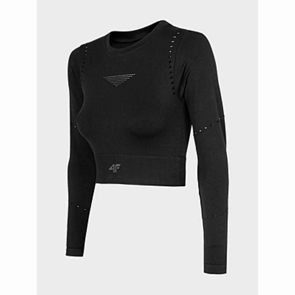 Women’s long sleeve T-shirt PURE FORCE H4Z22 TSDLF010  4F Black Multicolour (M/L)