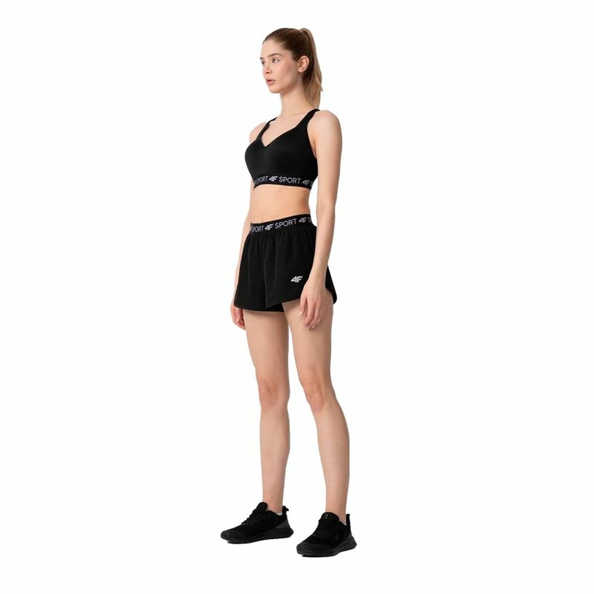Sports Shorts for Women 4F Quick-Drying Black Sports Shorts for Women 4F Quick-Drying Black
