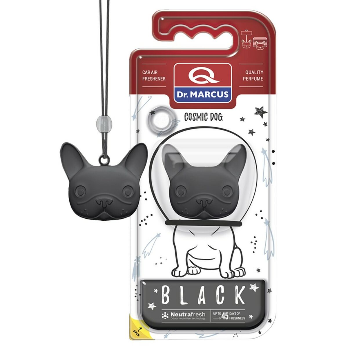 Car Air Freshener Dr Marcus COSMIC DOG BLACK black Plastic Car Air Freshener Dr Marcus COSMIC DOG BLACK black Plastic