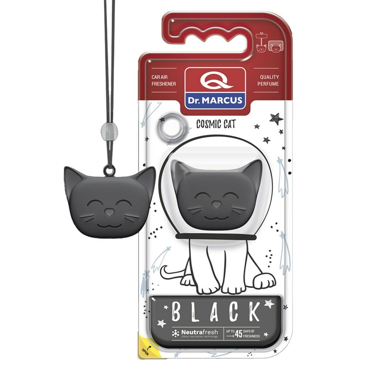 Car Air Freshener Dr Marcus COSMIC CAT BLACK black Plastic Car Air Freshener Dr Marcus COSMIC CAT BLACK black Plastic