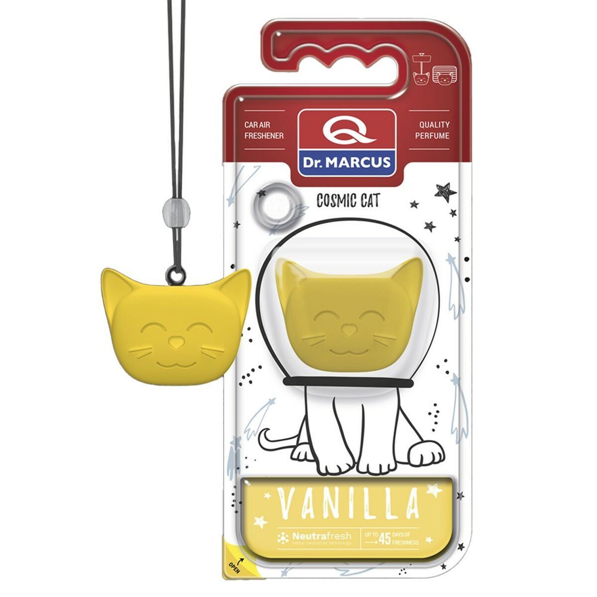 Car Air Freshener Dr Marcus COSMIC CAT VANILLA Vanilla Plastic Car Air Freshener Dr Marcus COSMIC CAT VANILLA Vanilla Plastic