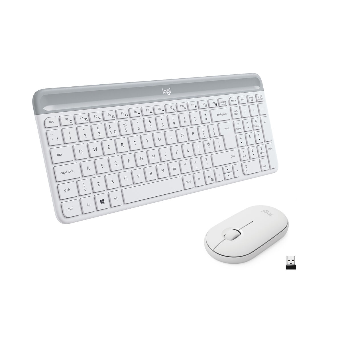 Keyboard and Mouse Logitech 920-009197 White Italian QWERTY Keyboard and Mouse Logitech 920-009197 White Italian QWERTY
