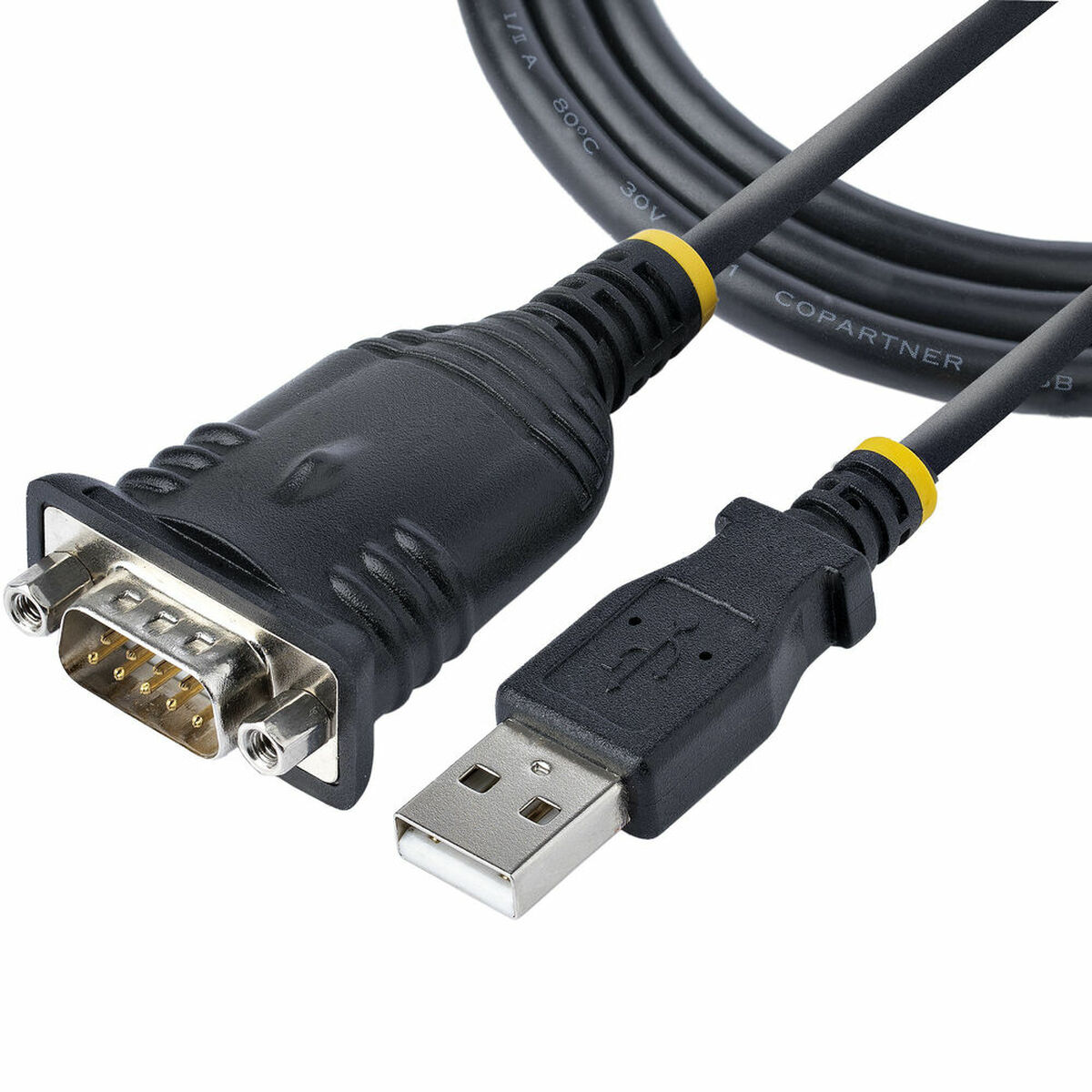USB to Serial Port Cable Startech 1P3FP-USB-SERIAL Black USB to Serial Port Cable Startech 1P3FP-USB-SERIAL Black