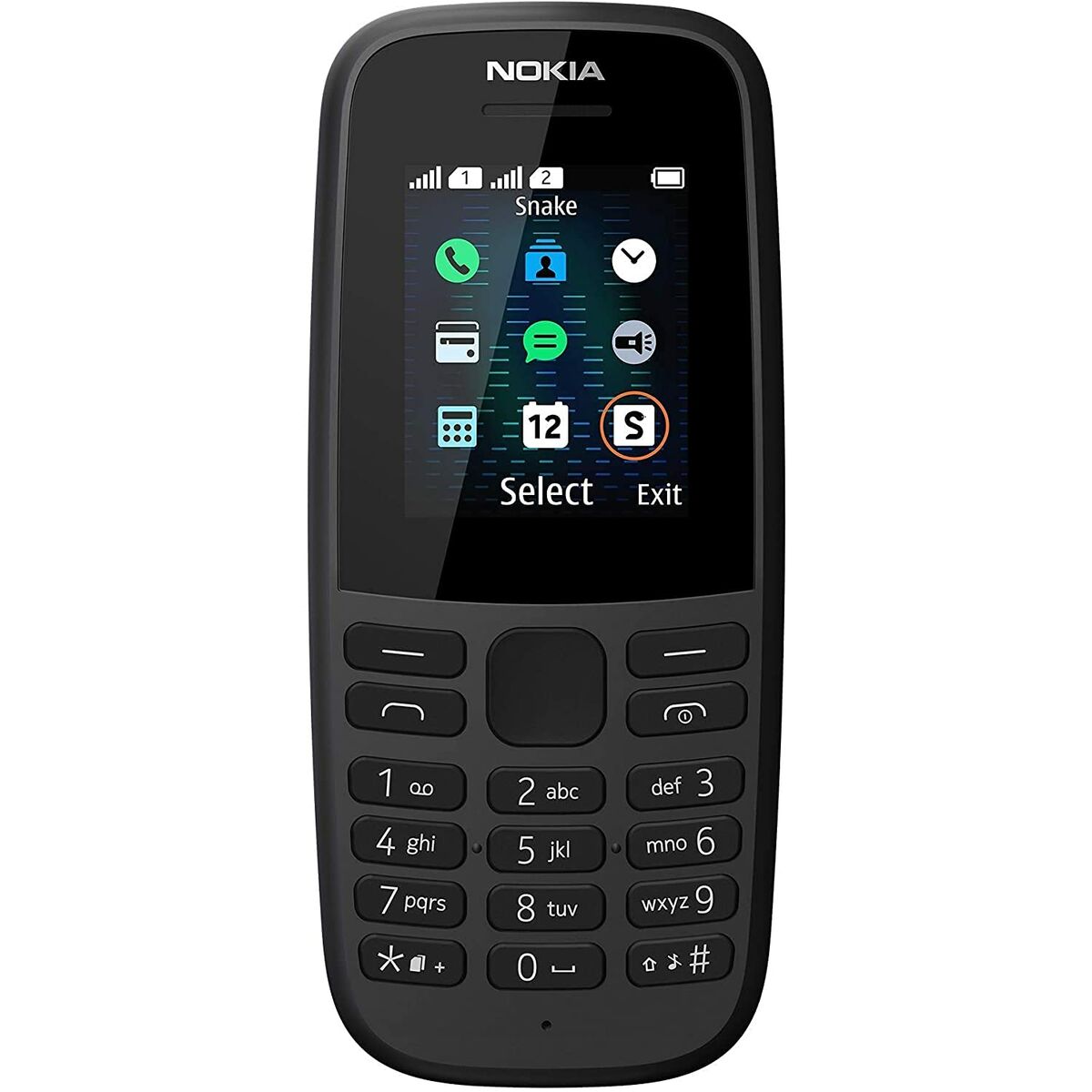 Mobile phone Nokia 105 2019 1,77″ 2 GB Black