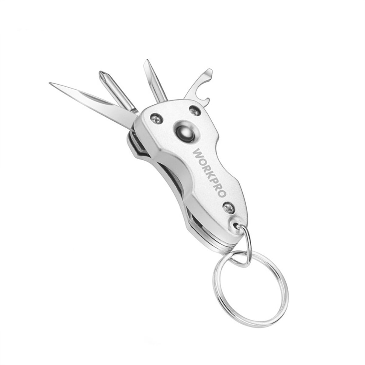 Multi-tool keyring Workpro Silver Steel Multi-tool keyring Workpro Silver Steel