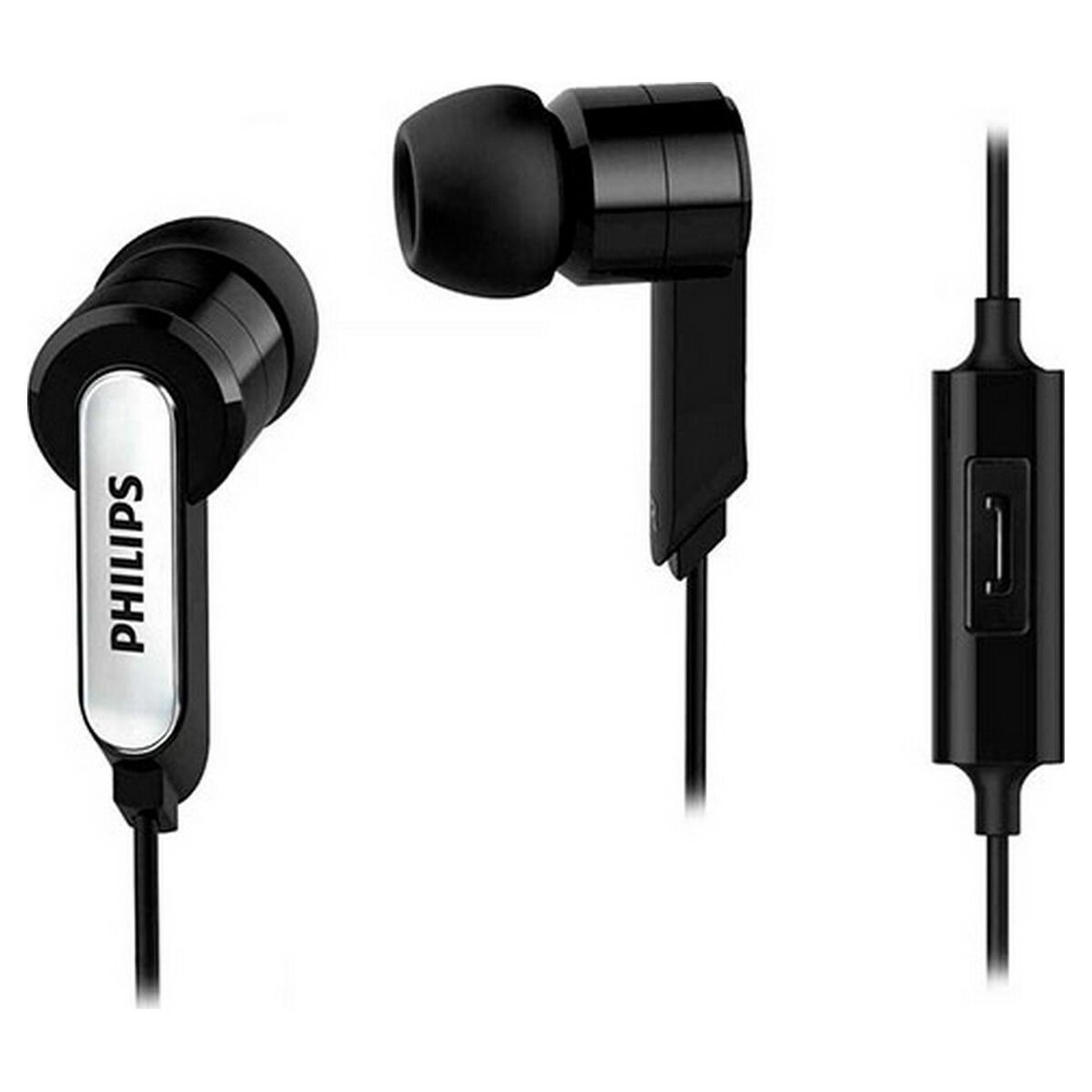 Headphones with Microphone Philips SHE1405BK/10 Black Silicone Headphones with Microphone Philips SHE1405BK/10 Black Silicone
