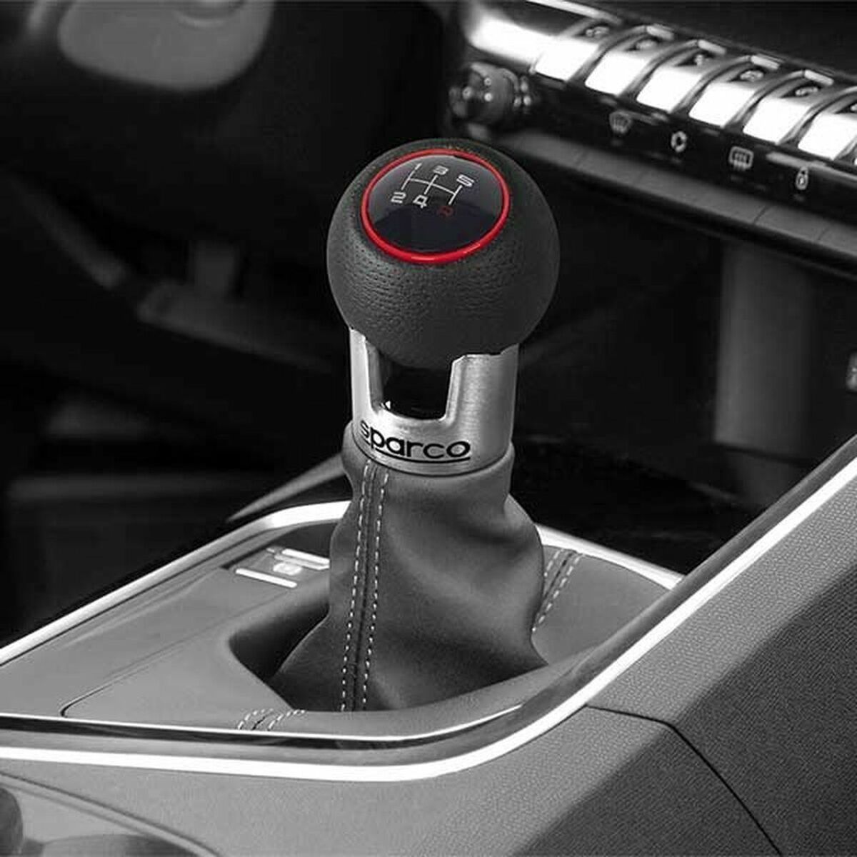 Shift Lever Knob Sparco LAZIO Black/Red Shift Lever Knob Sparco LAZIO Black/Red