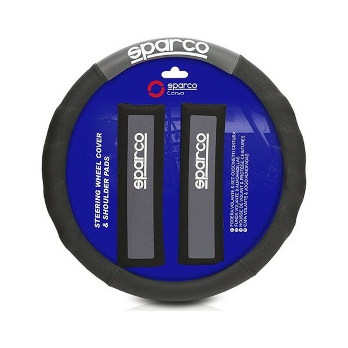 Steering Wheel Cover + Cushion Pads for Seat Belt Sparco SPC1111 Universal Steering Wheel Cover + Cushion Pads for Seat Belt Sparco SPC1111 Universal