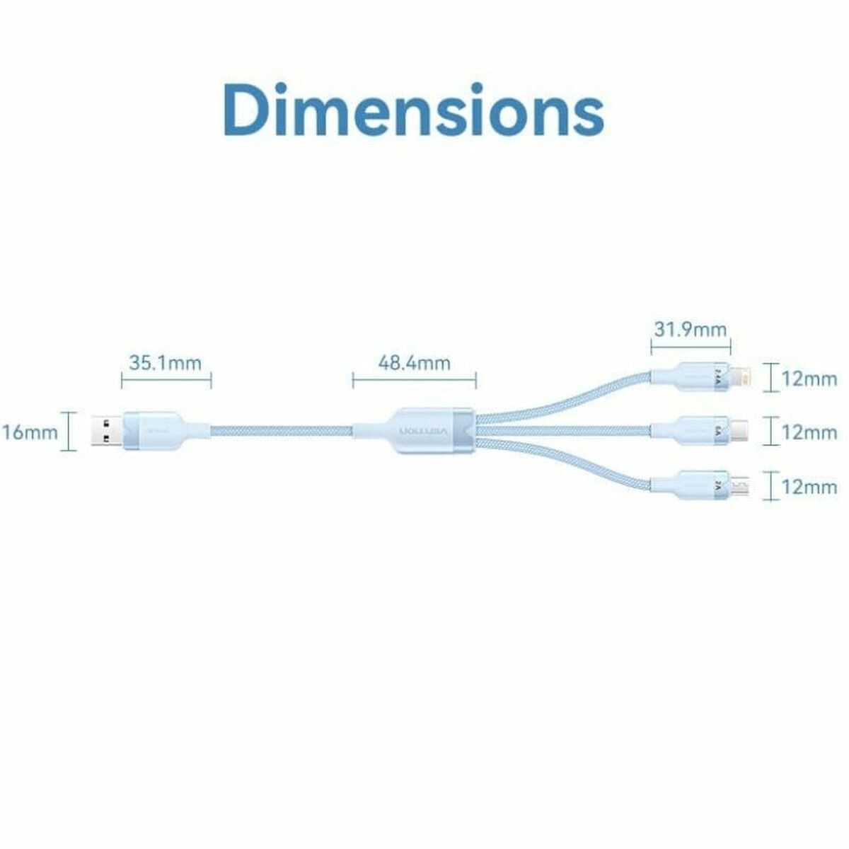 USB to Lightning Cable Vention CTRBG
