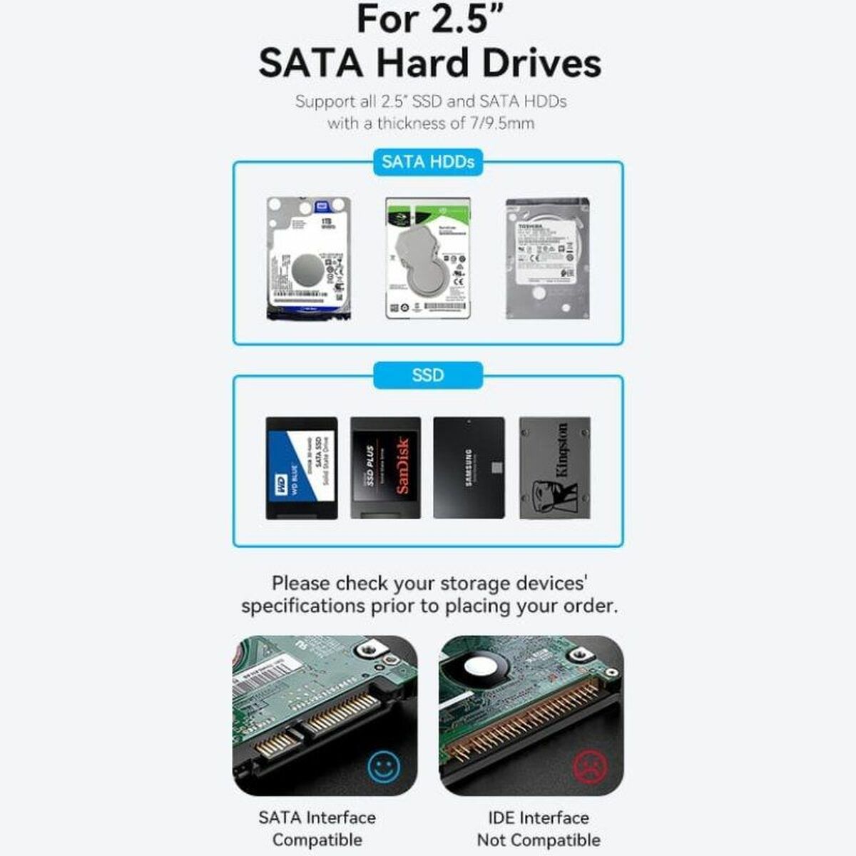 External Hard Drive Vention KPBB0 Black