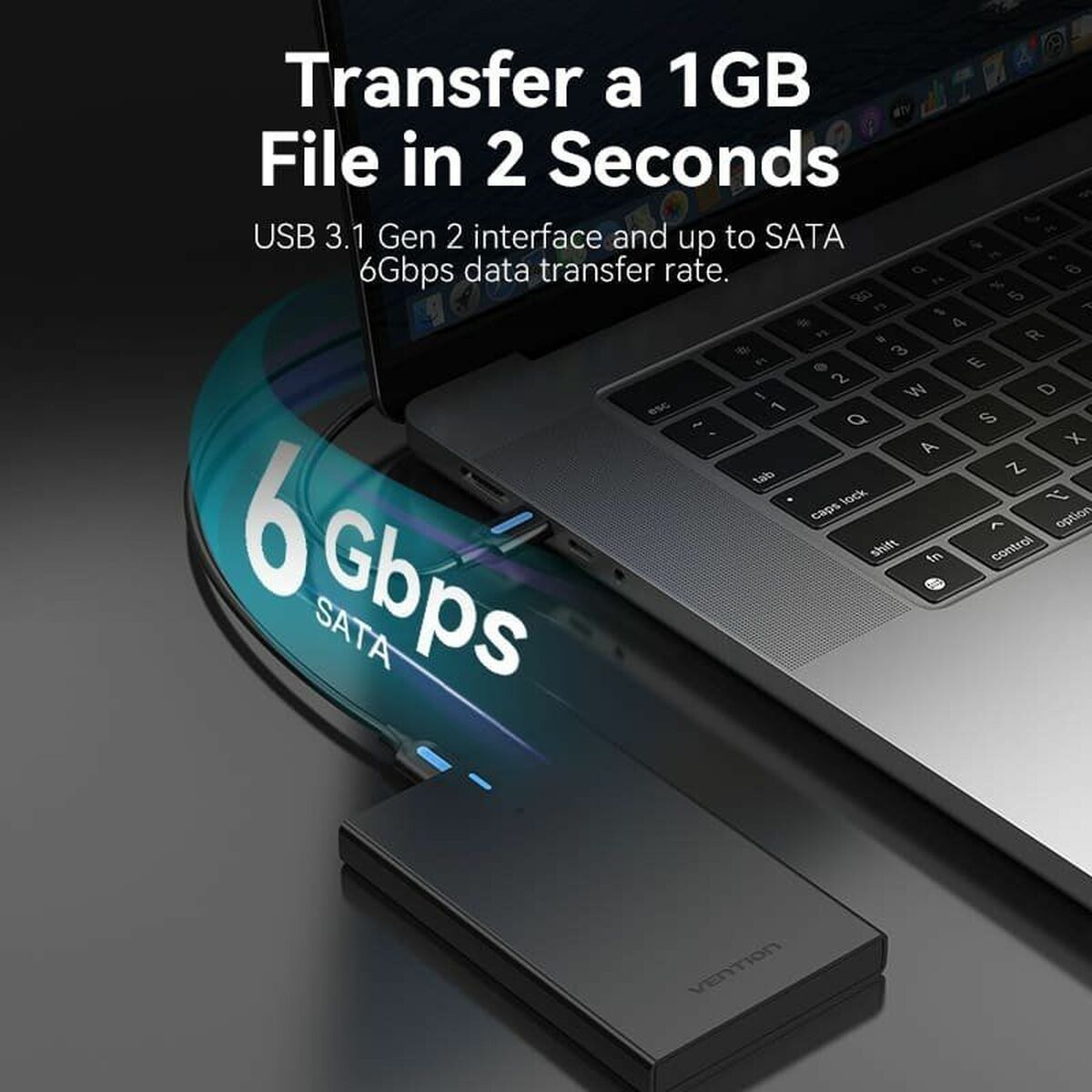 External Hard Drive Vention KPBB0 Black