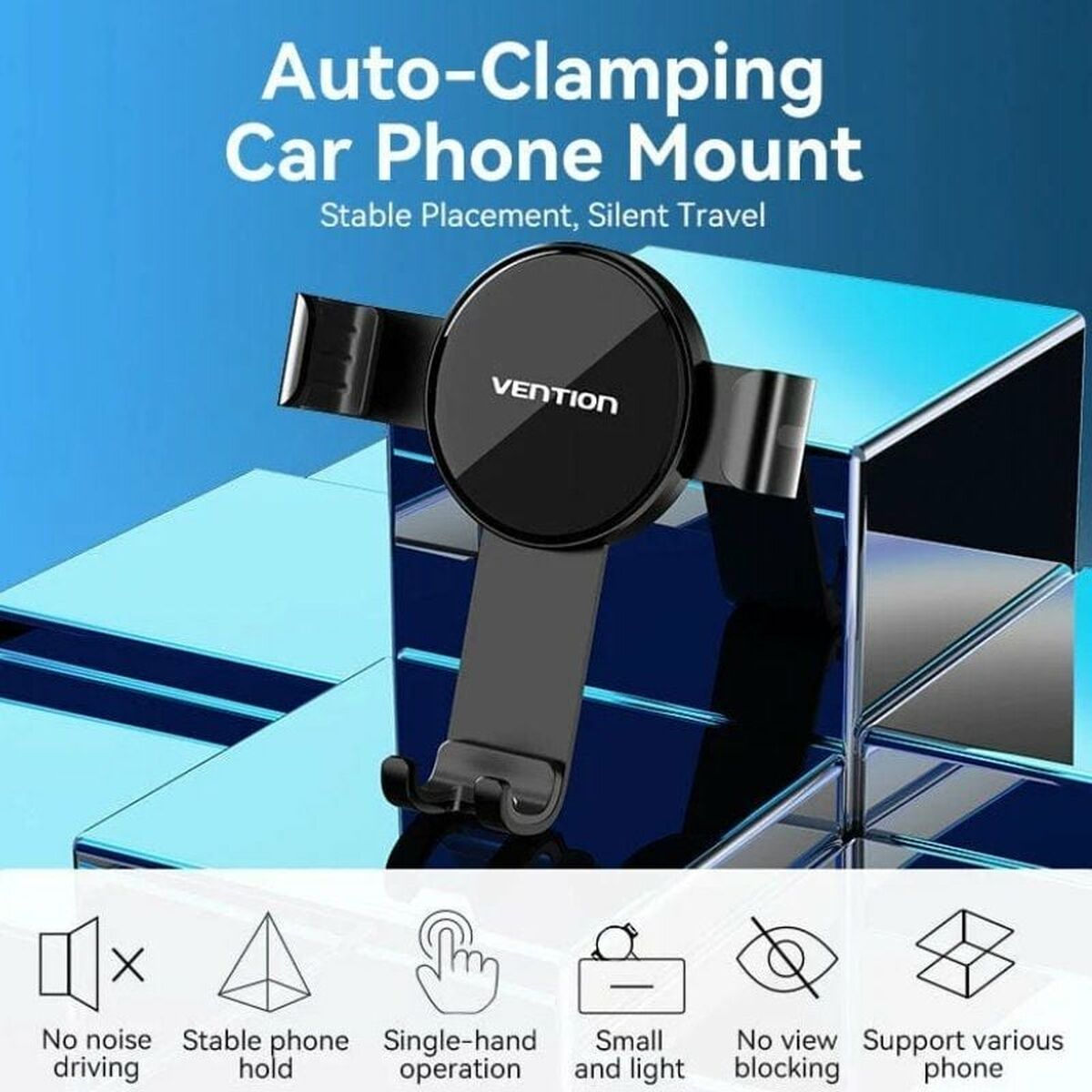 Mobile Support for Cars Vention KCGB0 Black