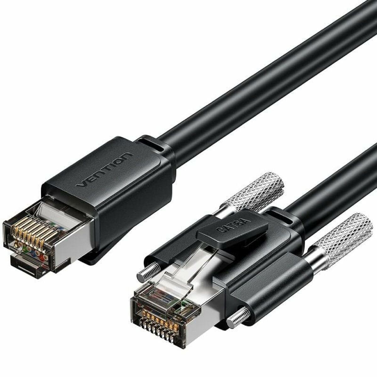 CAT 6 FTP Cable Vention IBUBF Black 1 m CAT 6 FTP Cable Vention IBUBF Black 1 m