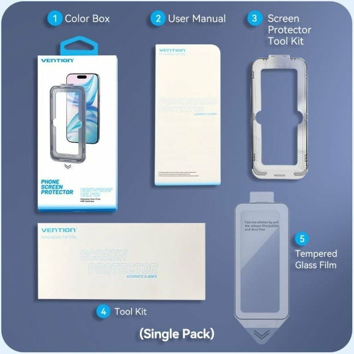 Tempered Glass Mobile Screen Protector Vention KUITCC-40