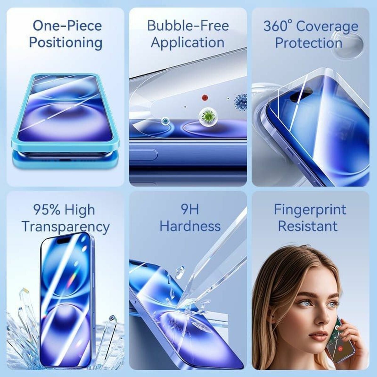 Tempered Glass Mobile Screen Protector Vention KUNTCC-30 iPhone 16