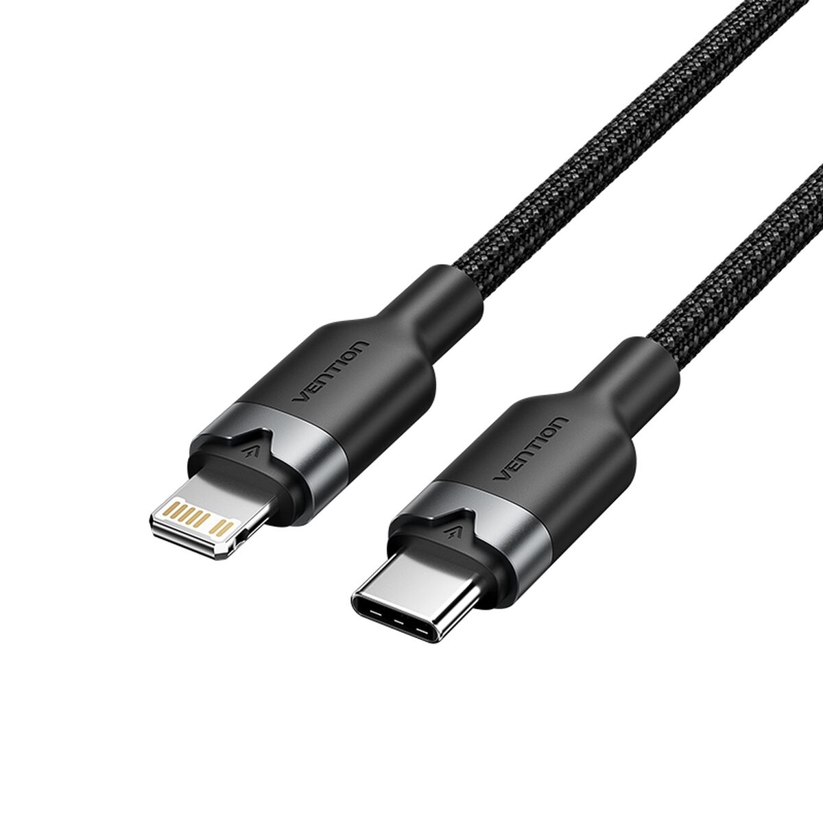 USB to Lightning Cable Vention 3A CABLECABL Black Aluminium USB to Lightning Cable Vention 3A CABLECABL Black Aluminium