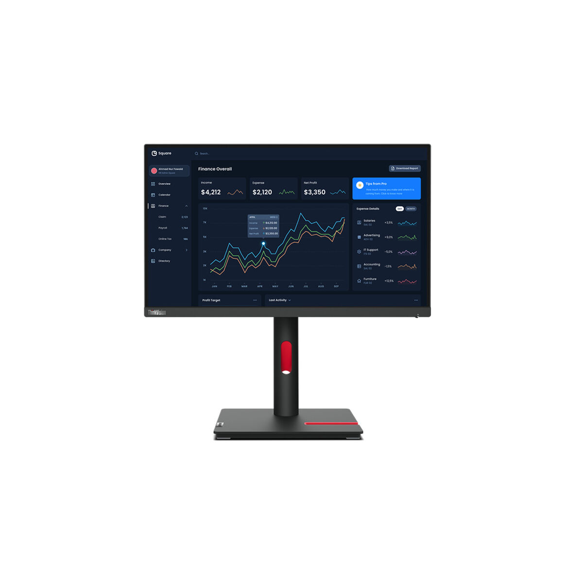 Monitor Lenovo ThinkVision T22i-30 21,5″ LED IPS 60 Hz 50-60 Hz Monitor Lenovo ThinkVision T22i-30 21,5″ LED IPS 60 Hz 50-60 Hz