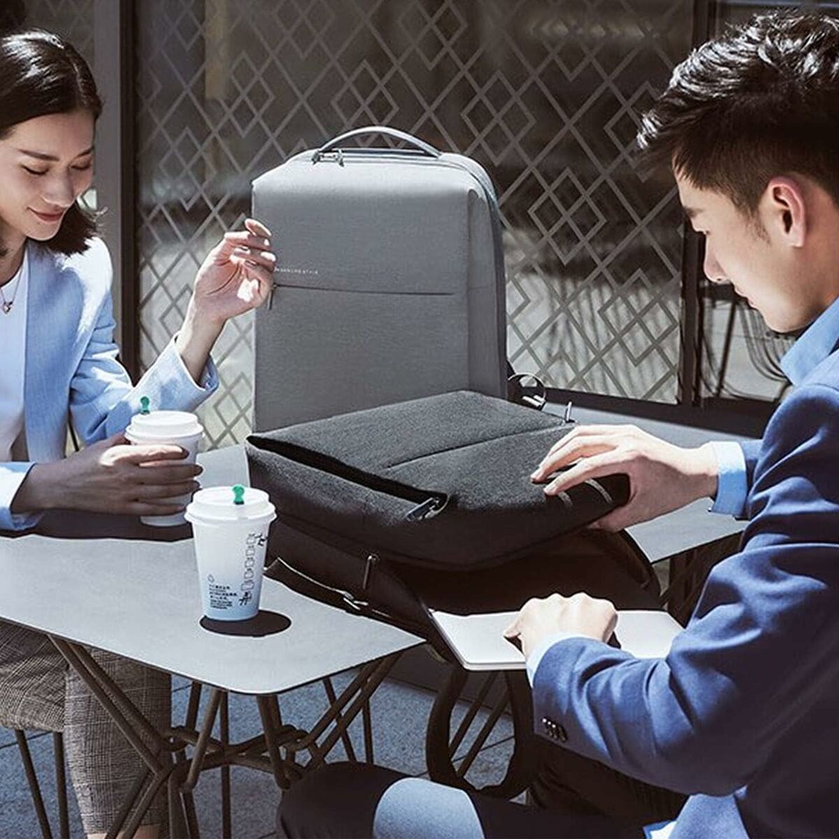 Laptop Backpack Xiaomi Ulefone watch GPS Grey Dark grey 15,6″