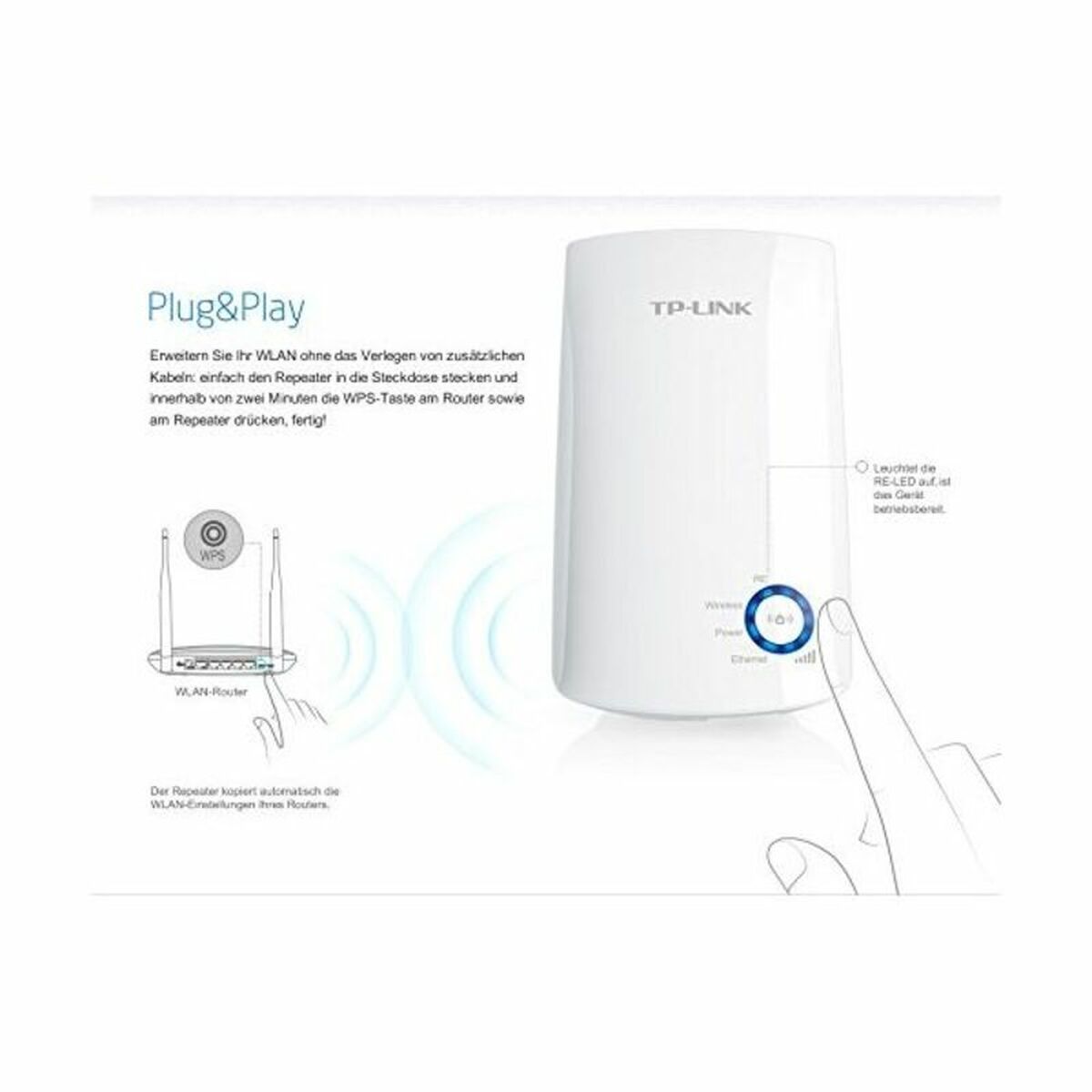 Access Point Repeater TP-LINK TL-WA850RE 300N RJ45