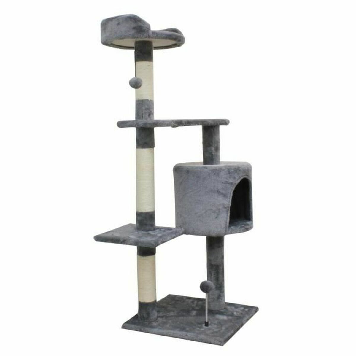 Scratching Post for Cats Jasper 40 x 40 x 114 cm Grey Scratching Post for Cats Jasper 40 x 40 x 114 cm Grey