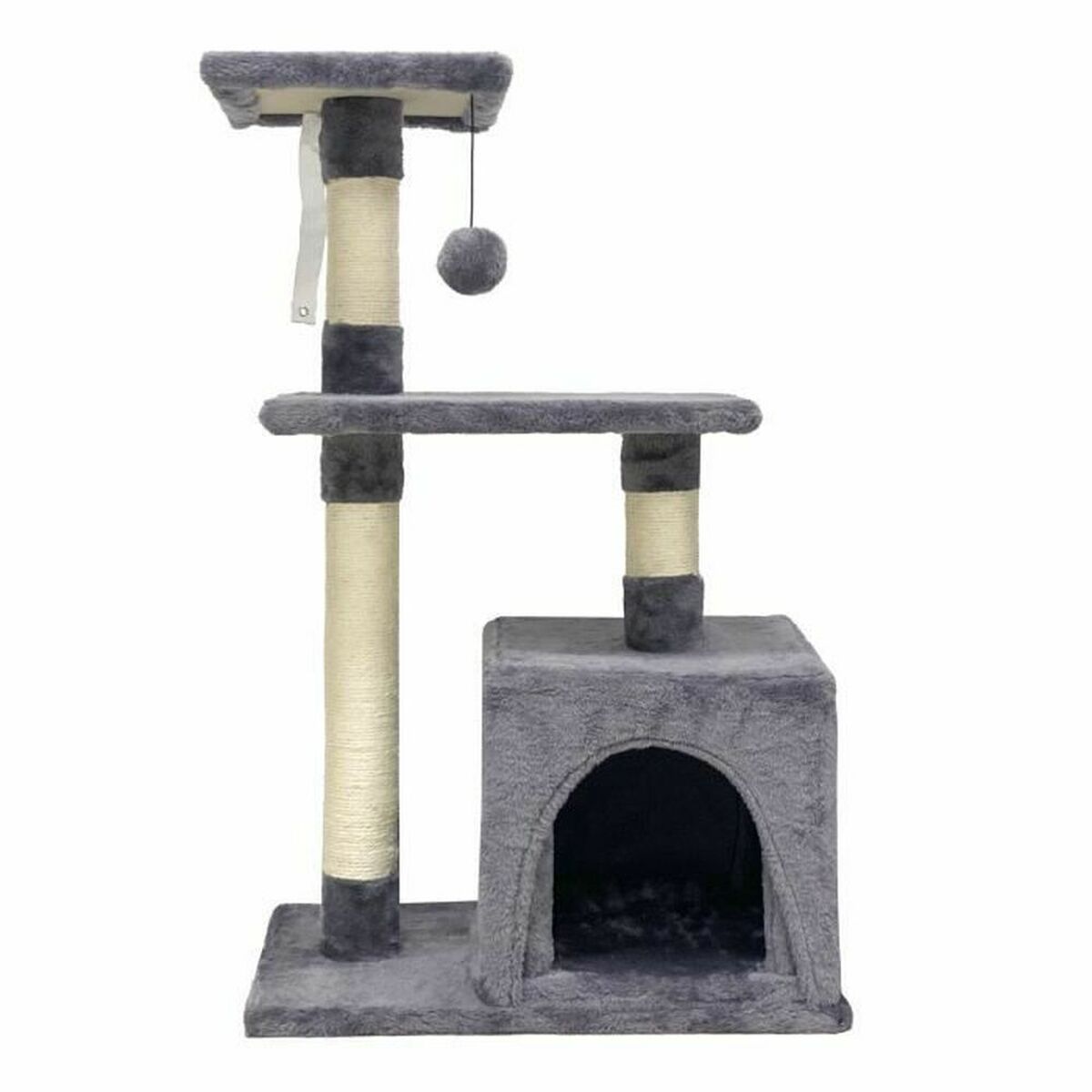 Scratching Post for Cats POPPY 50 x 30 x 80 cm Grey Scratching Post for Cats POPPY 50 x 30 x 80 cm Grey