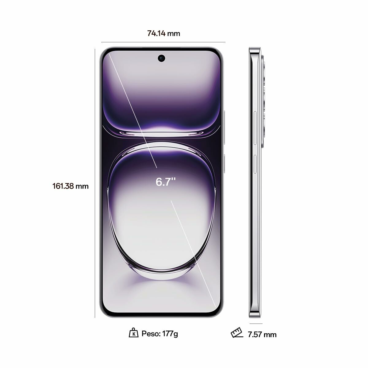 Smartphone Oppo Reno12 5G 6,7″ 12 GB RAM 256 GB Brown Black Dual SIM