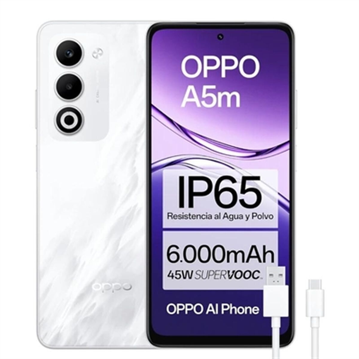 Smartphone Oppo A5M WHITE 6,67″ Octa Core 8 GB RAM 256 GB White
