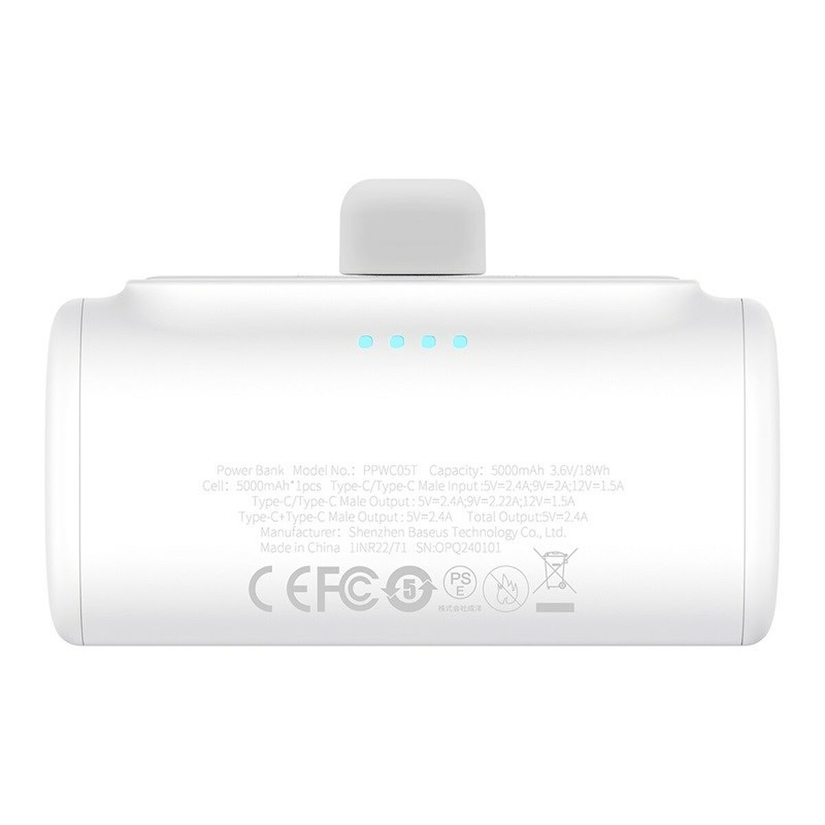 Powerbank Baseus P10068306213-00 White 5000 mAh