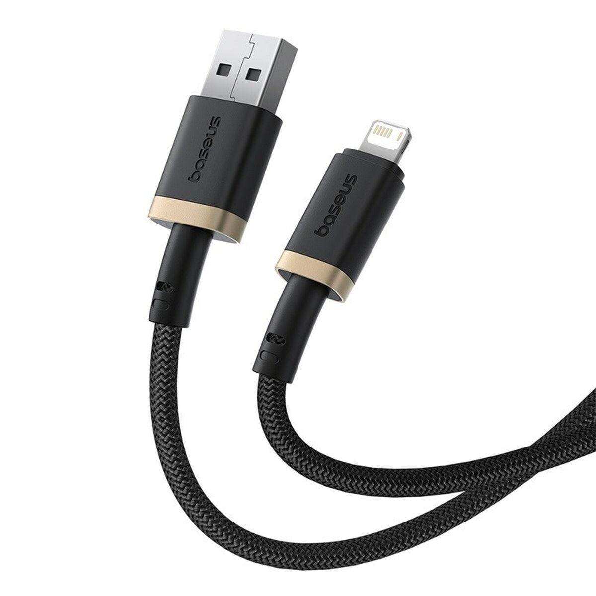 USB to Lightning Cable Baseus P10377801U01-02 Black Gold 2 m