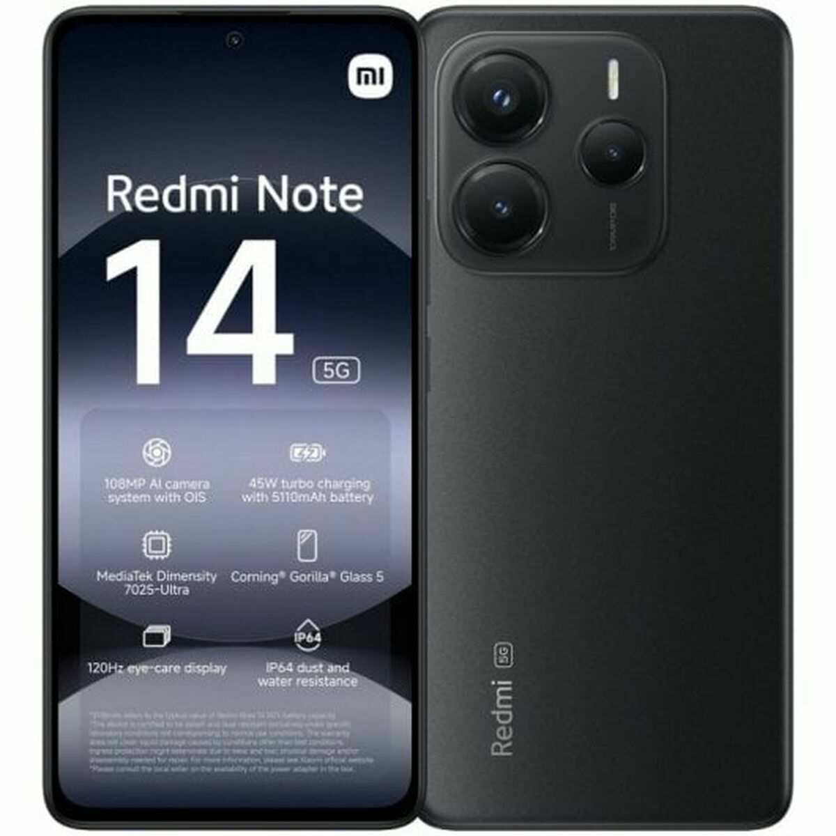 Smartphone Xiaomi Redmi Note 14 8 GB RAM 256 GB Black 6,67″
