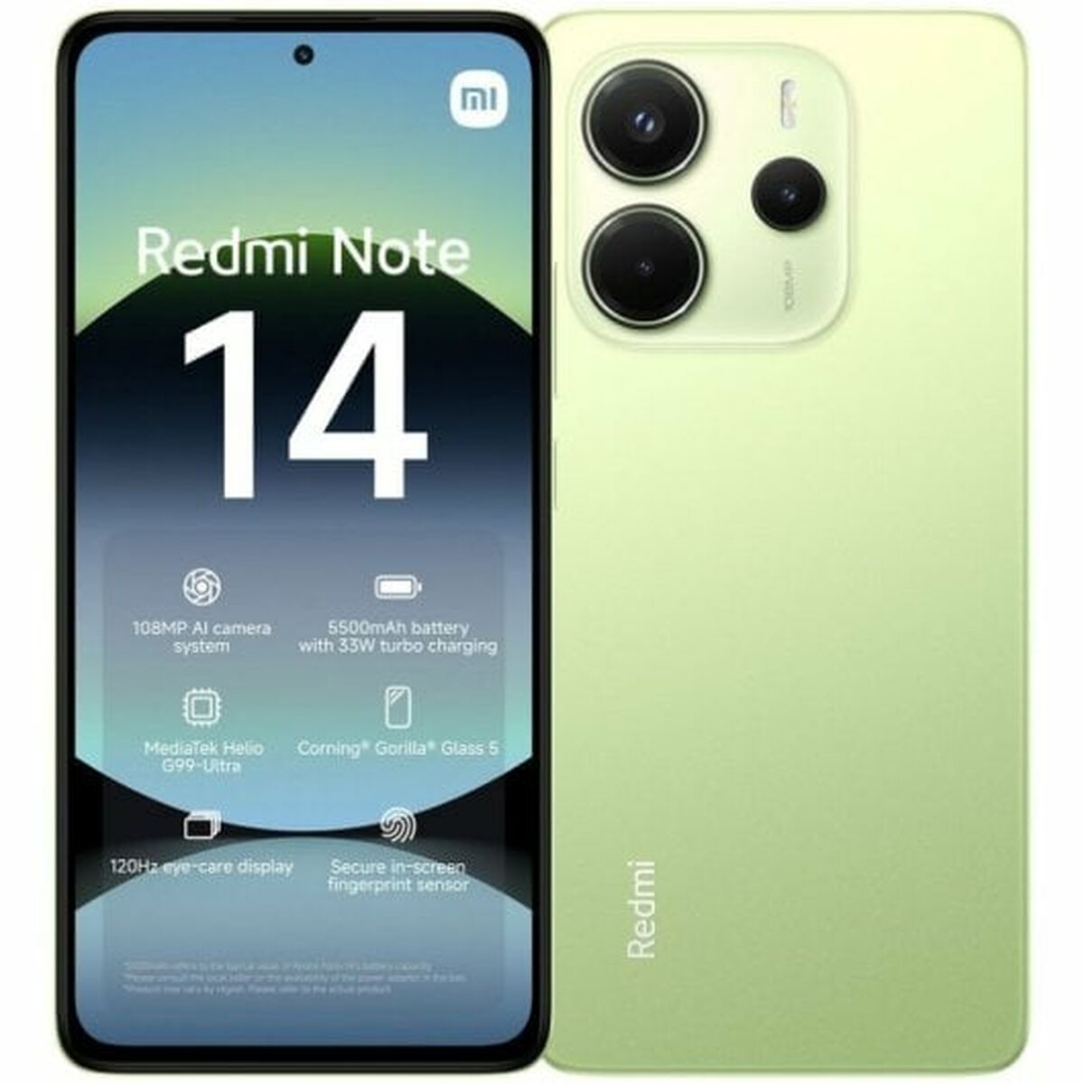 Smartphone Xiaomi Redmi Note 14 6,67″ 6 GB RAM 128 GB Green Smartphone Xiaomi Redmi Note 14 6,67″ 6 GB RAM 128 GB Green