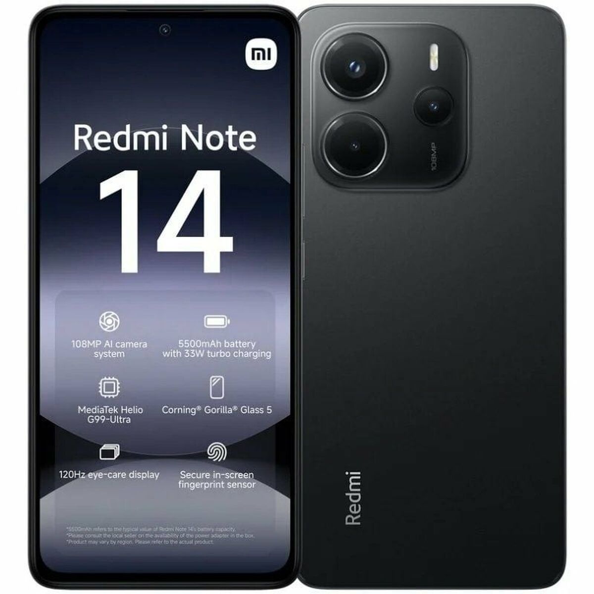 Smartphone Xiaomi Redmi Note 14 Octa Core 6 GB RAM 128 GB Black 6,67″