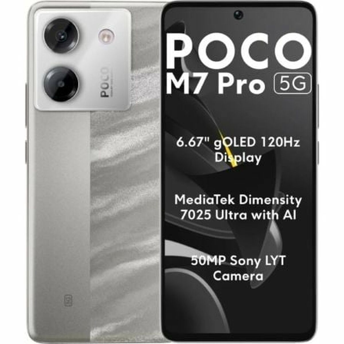 Smartphone Xiaomi POCO M7P 5G 8-256 SV Octa Core 8 GB RAM 256 GB Silver 6,67″