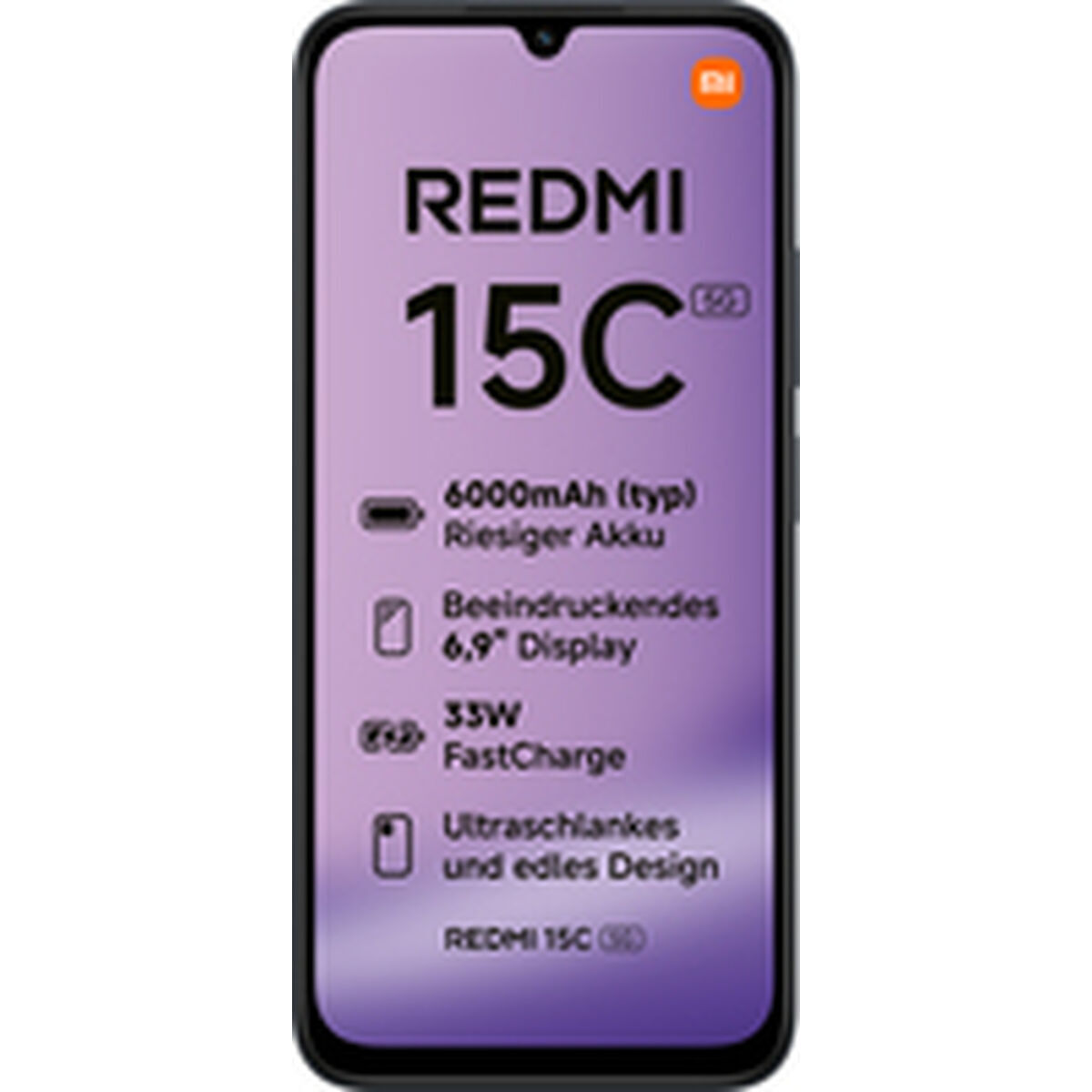 Smartphone Xiaomi Redmi 15C 6,9″ 4 GB RAM 128 GB Black