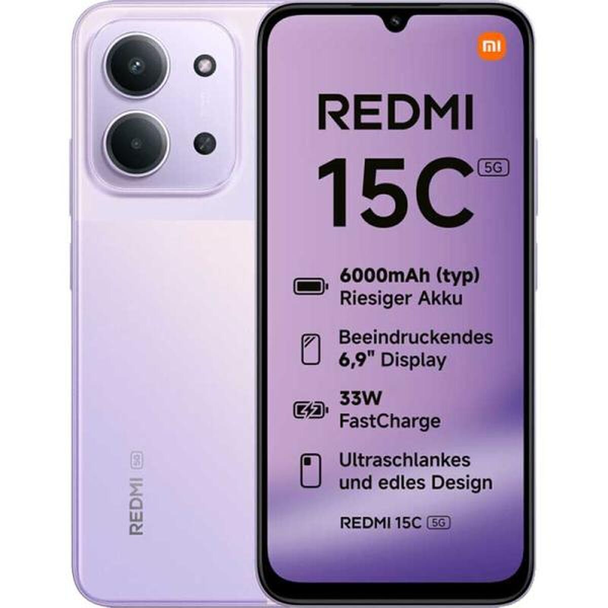 Smartphone Xiaomi Redmi 15C 6,9″ 8 GB RAM 4 GB RAM 256 GB Violet Purple