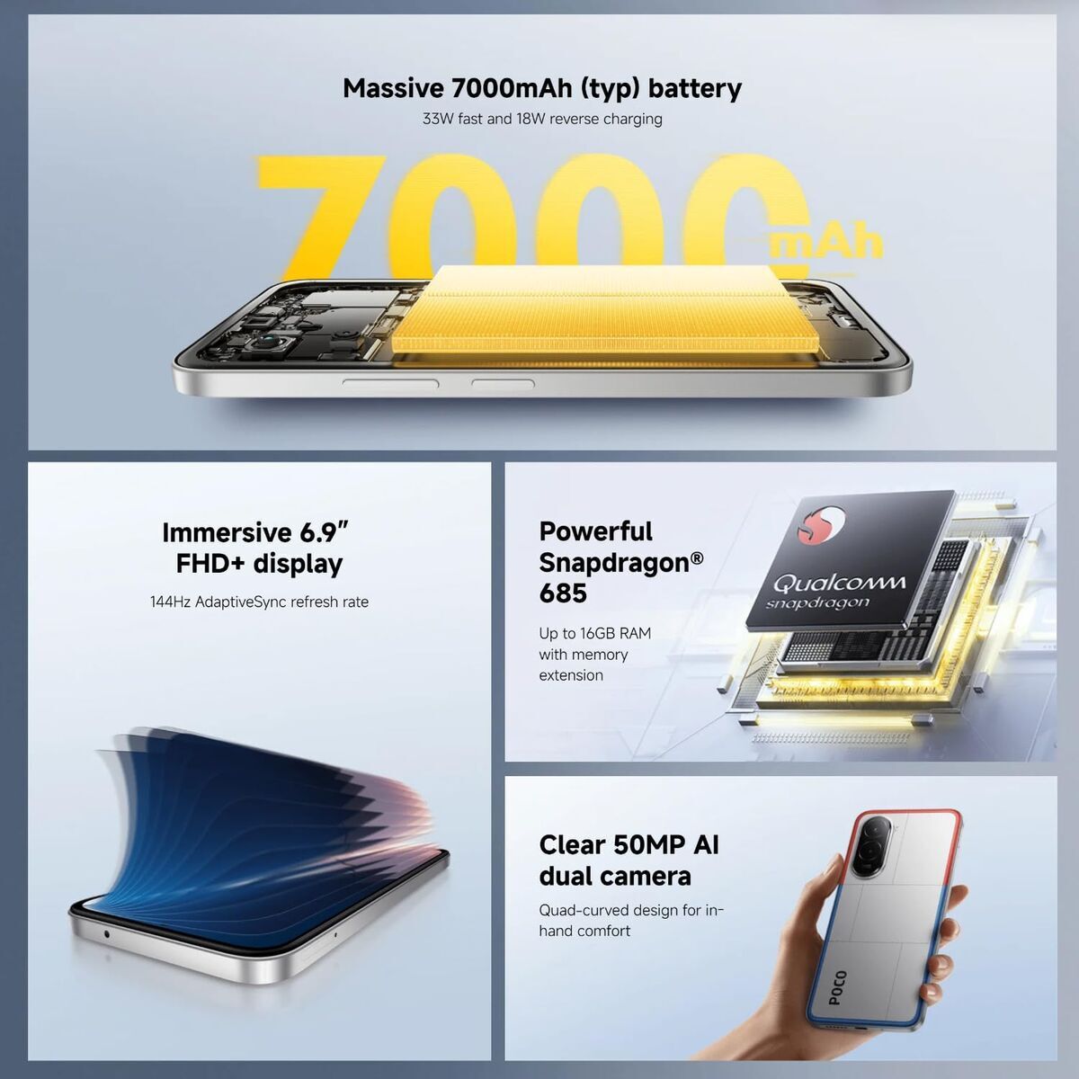 Smartphone Xiaomi 68613 Octa Core 8 GB RAM 256 GB Black 6,9″